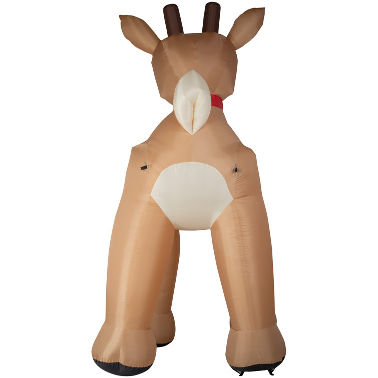 Gemmy Industries Airblown-Standing Rudolph w/Scarf-Colossal